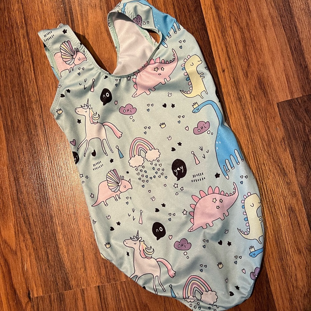 Dinosaurs and Unicorns Gymnastics Leotard, size 110